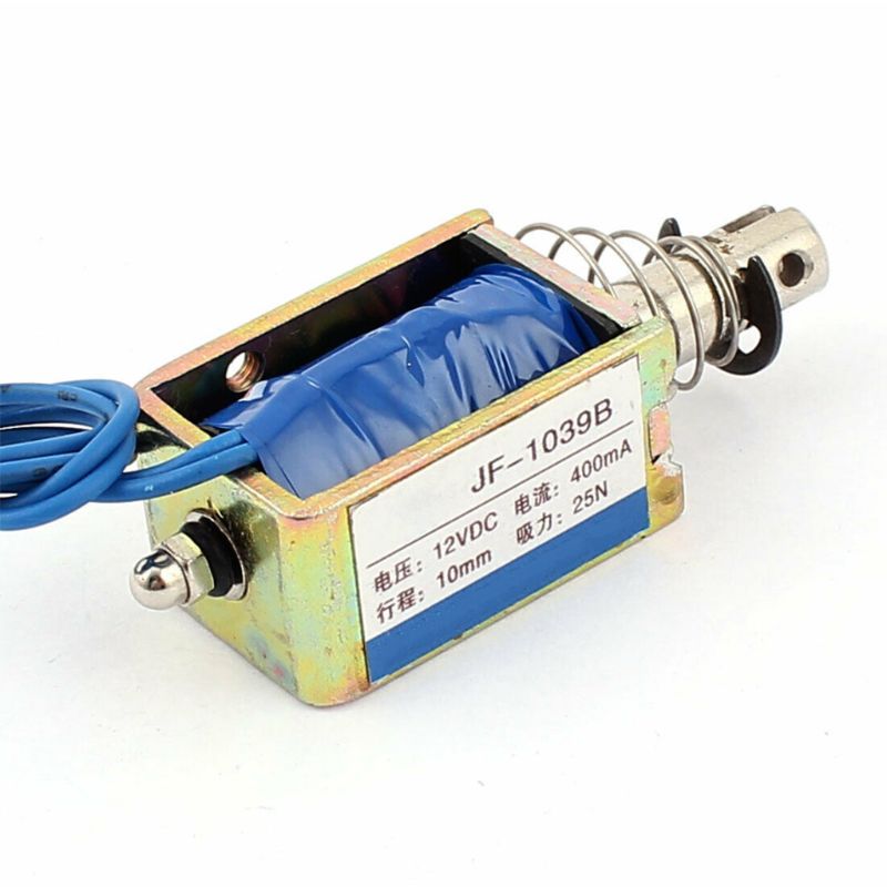 Electroimán de empuje-tire del marco de DC JF-1039B electroimán cuadrado de 12V