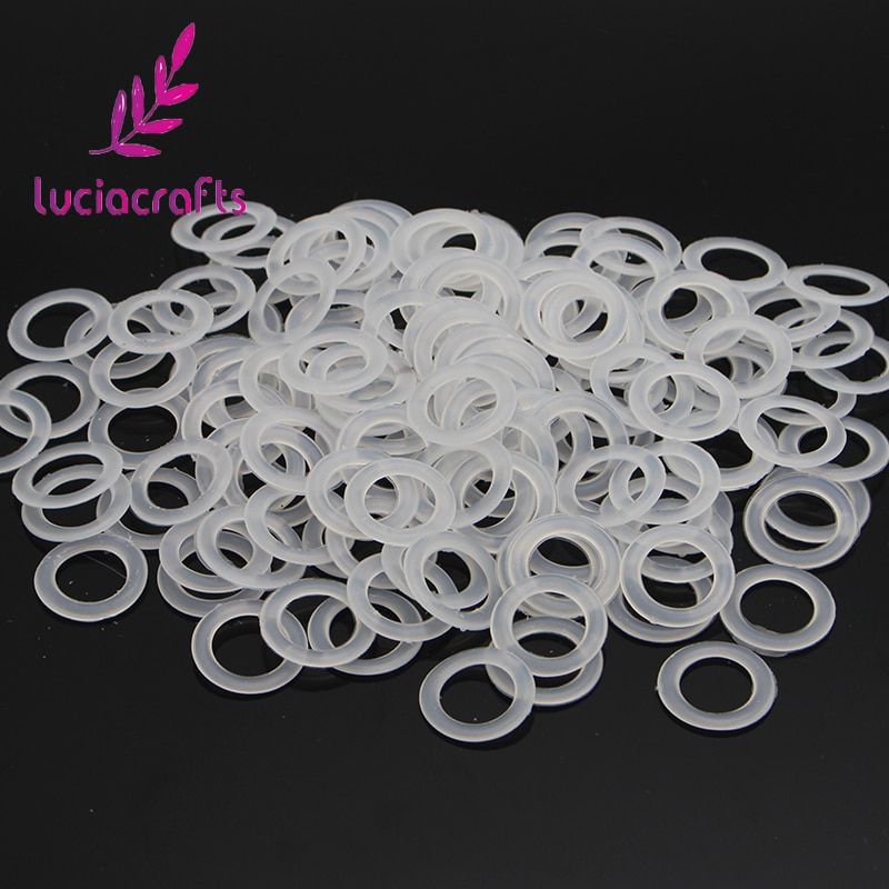 Lucia crafts 21mm witte plastic haak tas cirkel plastic cirkel diy autostoel kussen handtas accessoires 200 stuks/partij  j0143