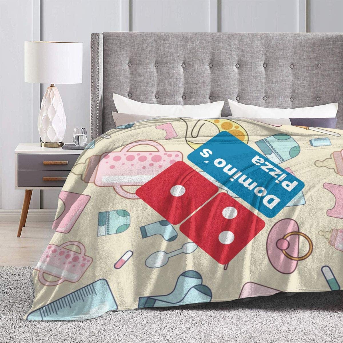 Couverture à Pizza dominos élégante, plaid léger, Ultra doux, molletonné, pour la maison, le bureau et les voyages, multi-tailles