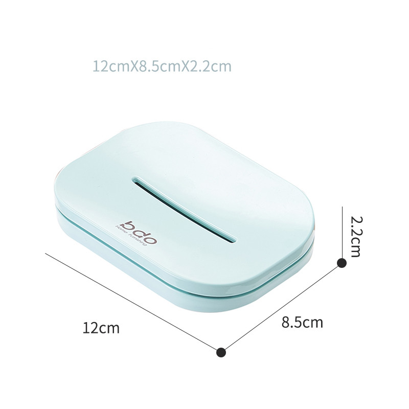 Caja de jabón nórdica de Color sólido, accesorio de plástico redondo y cuadrado para el hogar, doble capa, sin perforaciones, para colgar en la pared, suministros de baño y ducha: A3
