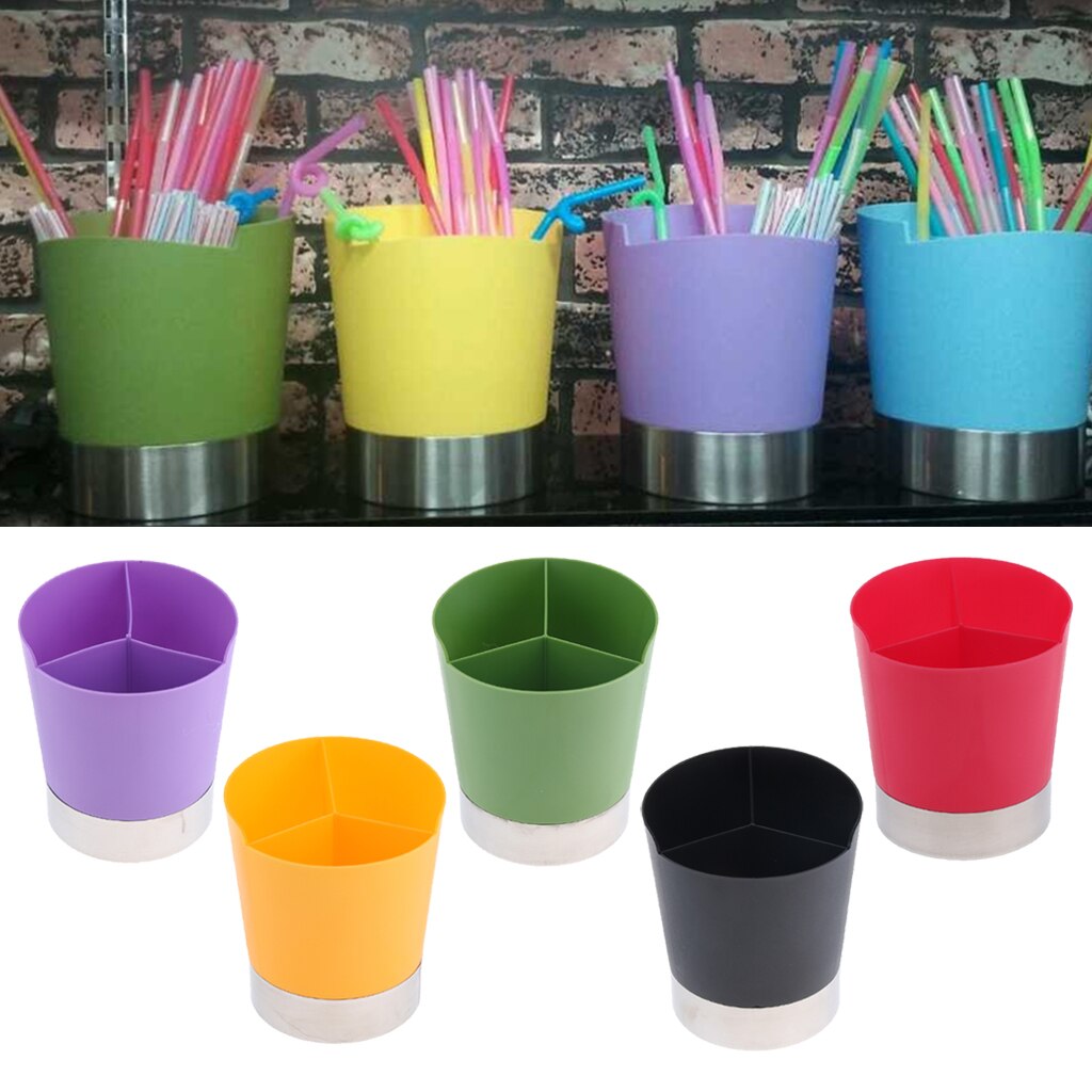 5 Kleuren Stro Dispenser Bar Pub Accessoires Stro Houder Container Voor Rietjes Lepels Roerstokjes Bar Accessoires