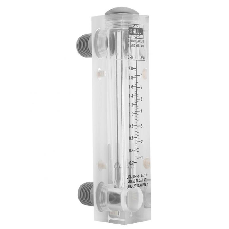 Panel Type Glas Vloeistof Flowmetre Water Flow Meten Meter Tool 0.2-2GPM/1-7LPM Professionele