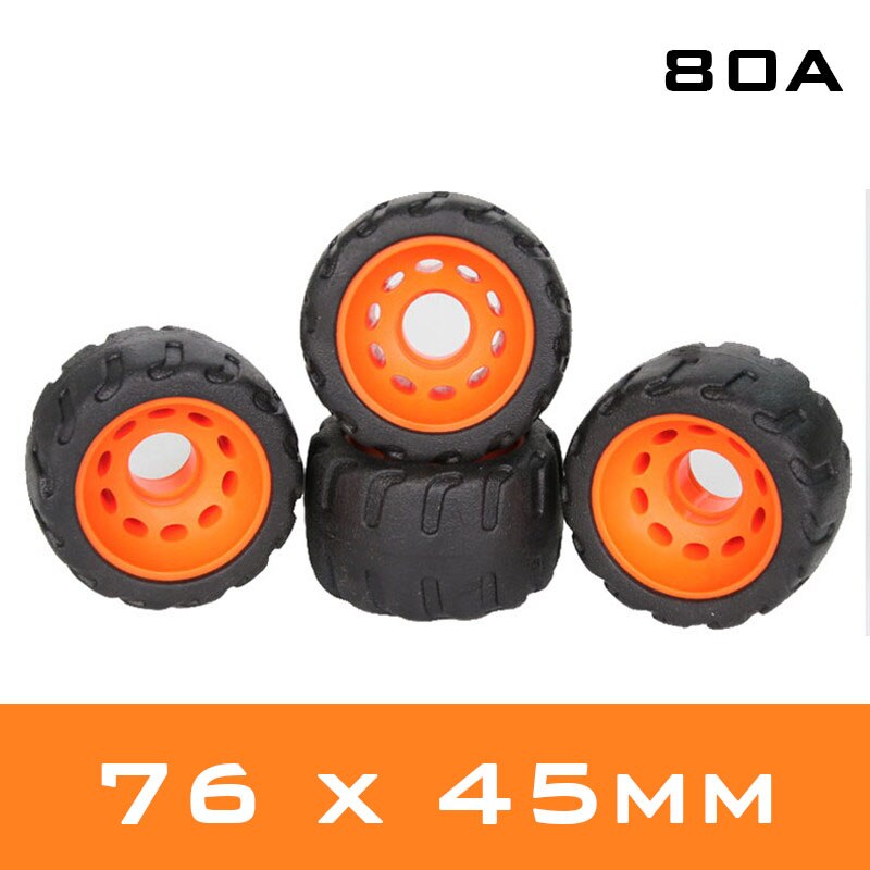 80A Low-noise Anti-vibrate Road Tyre Skate board Wheels for Flat Plate Single Double Rocker Skate Board Durable PU 4 pcs/lot