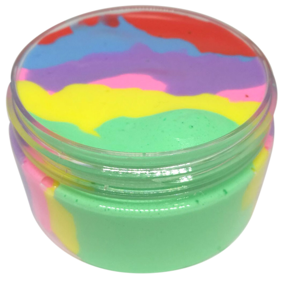 100ml Rainbow Slime Fluffy Floam Kids Modeling Clay Toys Polymer Educational Toys Safe Cotton Slime Anti Stress Plasticine