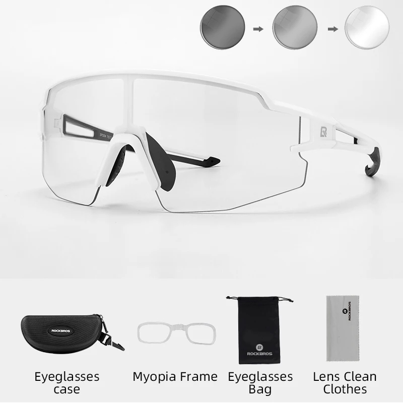 ROCKBROS Fietsbril Meekleurende Gepolariseerde Lens Fietsbril UV400 Bescherming Brillen Zonnebril MTB Road Fietsbril: green