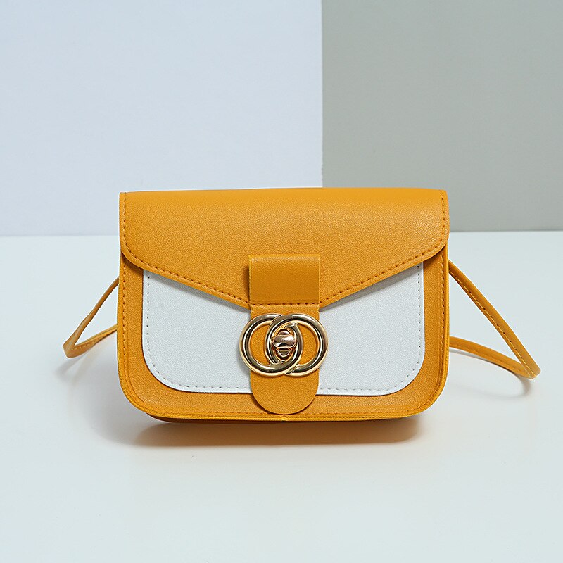 Summer Korean Women's Top-hand Bags Trend Flap Ladies Lock Shoulder Diagonal Mobile Phone Bag Shopper Handbags: Yellow