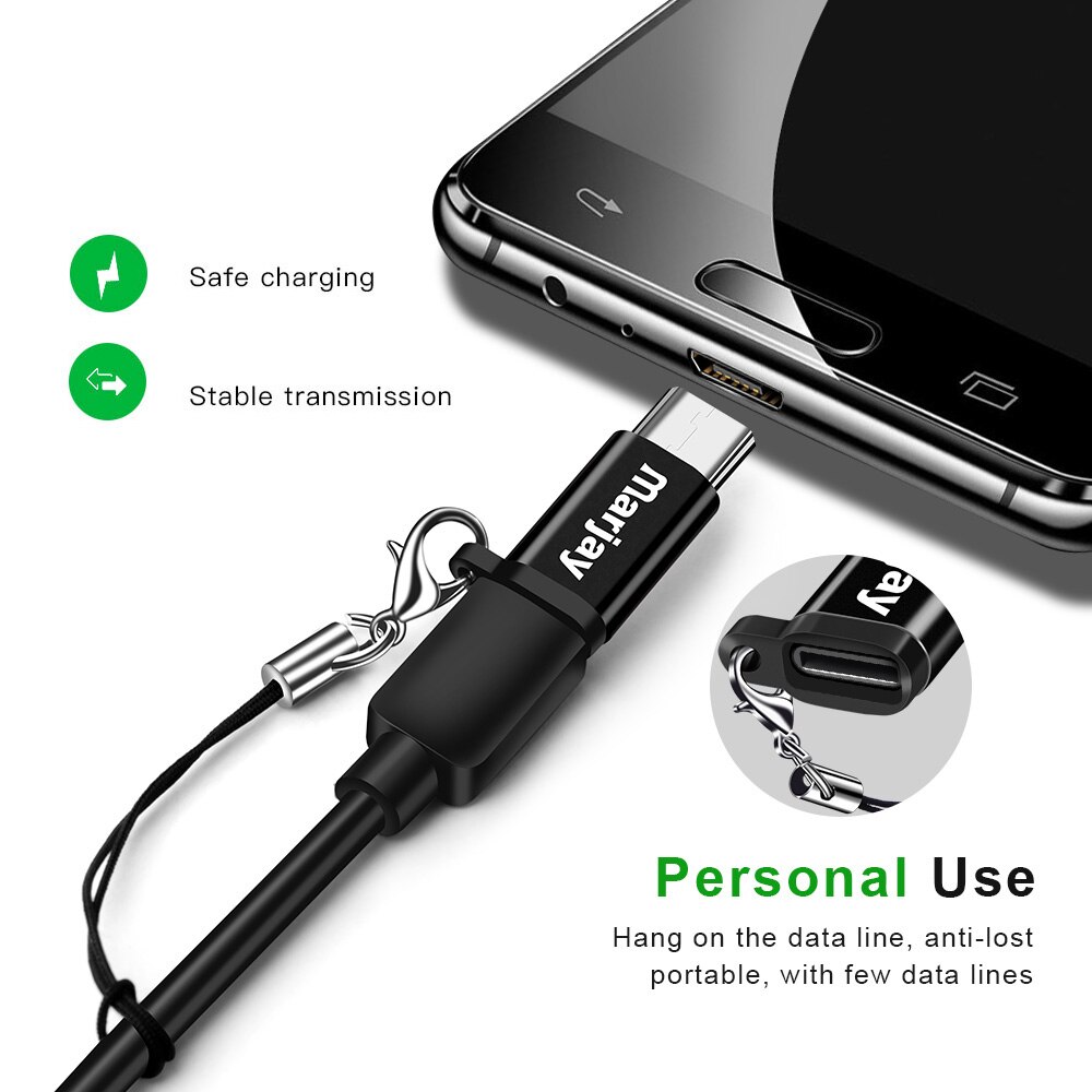 Micro USB Adapter Kabel Micro USB male naar Type-C vrouwelijke Converter USB OTG Data Adapter voor Huawei Mate20 X Pro P20 Samsung S9 S8