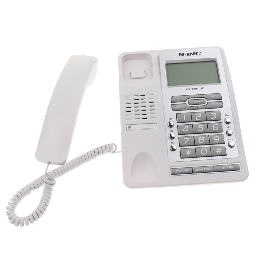 Big Buttons Home Phone LCD Caller ID Telephone Corded Desktop Speaker Redial