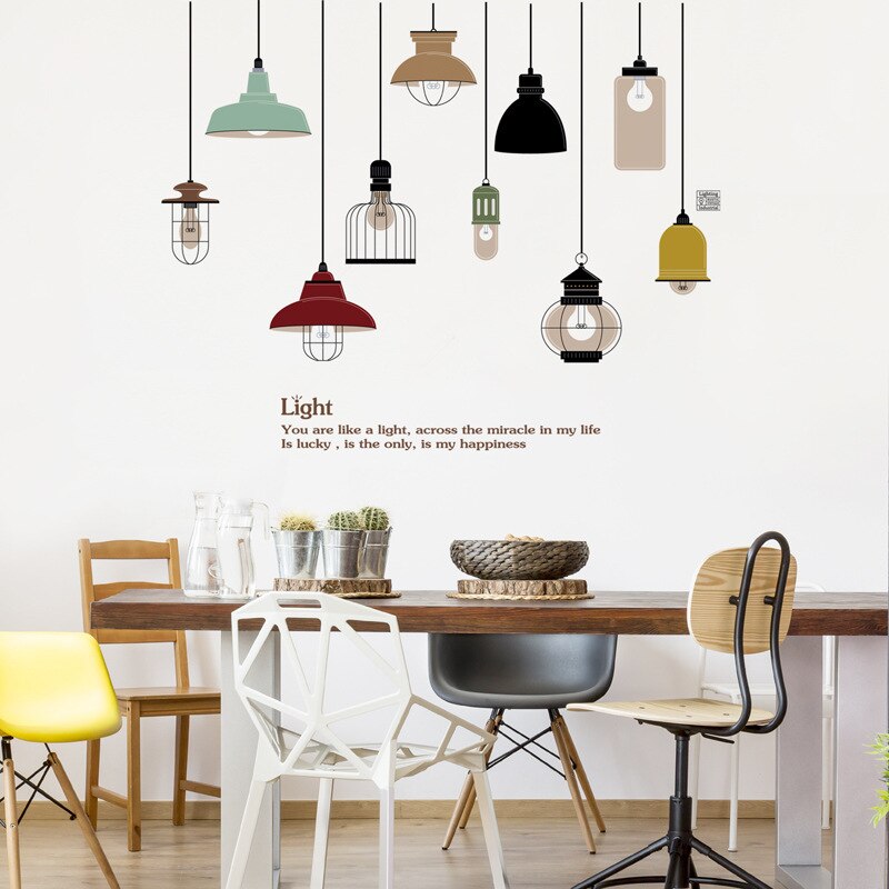 Chandelier Wall Stickers Home Decoration Cafe Leisure Area Art Stickers Environmental Protection PVC Removable Stickers: Default Title
