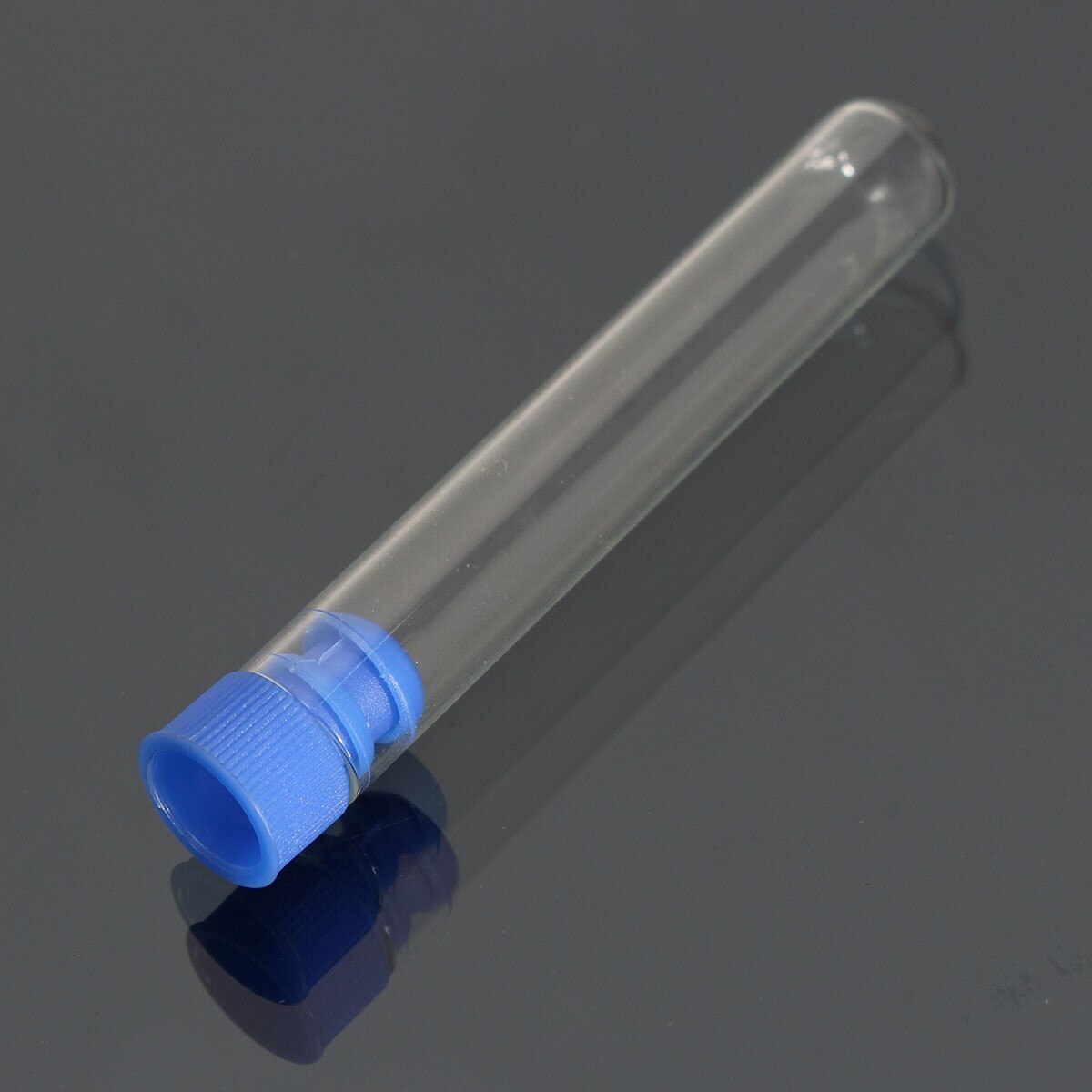 Kicute 10pcs/lot Pyrex Glass Test Tubes Vial Container With Blue Push Caps 12mm x 70mm Laboratory School Educational Supplies