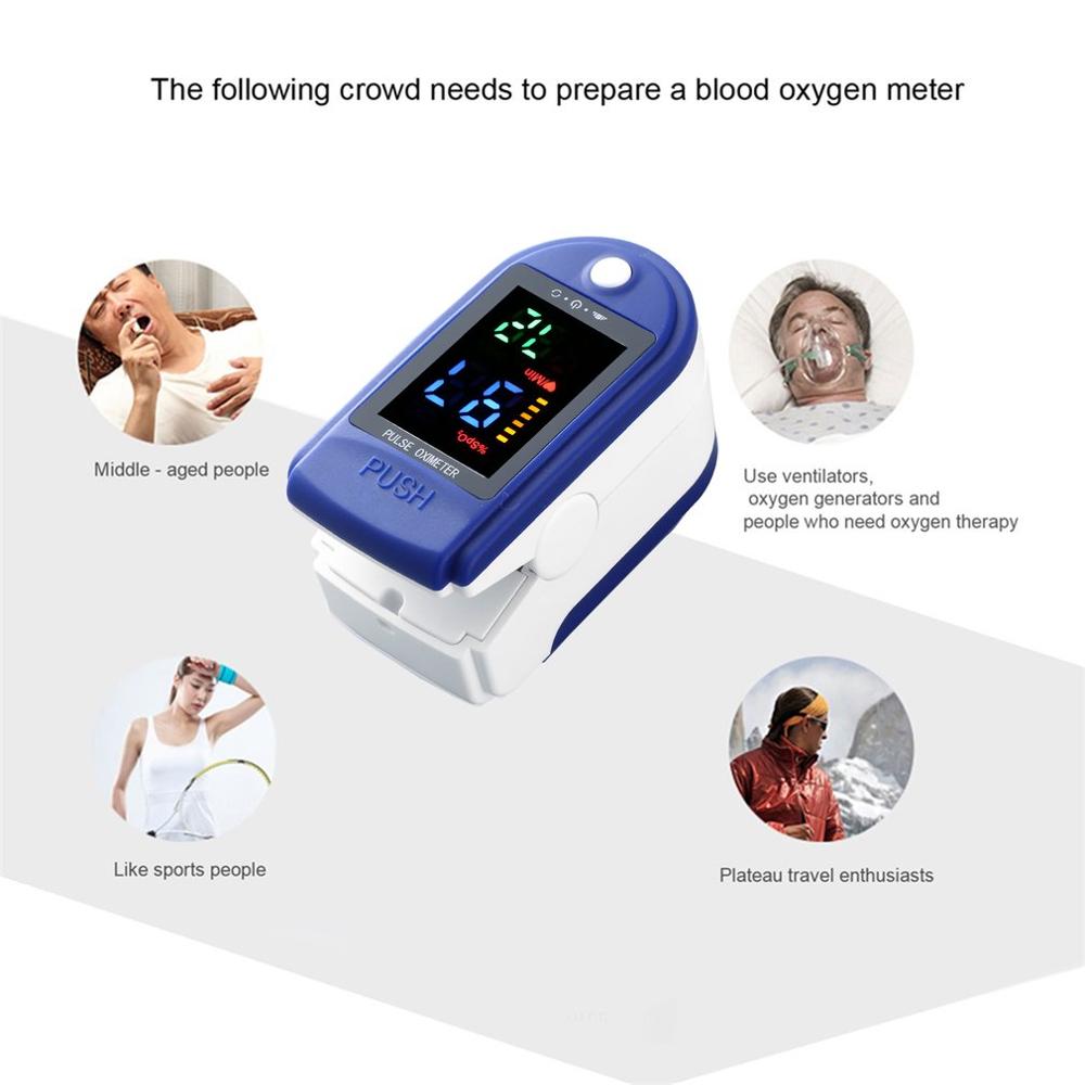 Digital Blood Oxygen Saturation Monitor Tool OLED Finger Pulse Oxygen Heart Rate Meter Portable Finger Clip Pulse Oximeter