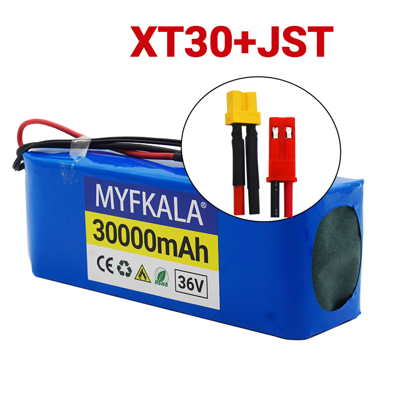 36V 10S3P 30Ah 18650 Battery Pack E-Scooter 500W 36v Lithium E-Bike Battery Rechargeable Li-ion Battery: Gold
