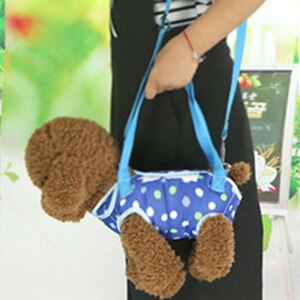 Venxuis Dot imprimé sac de transport pour animaux de compagnie pour petit chien sac de transport de voyage chien mignon fournitures pour animaux de compagnie doux chiot confortable sac à main pour animaux de compagnie: Bleu / 43x40 cm