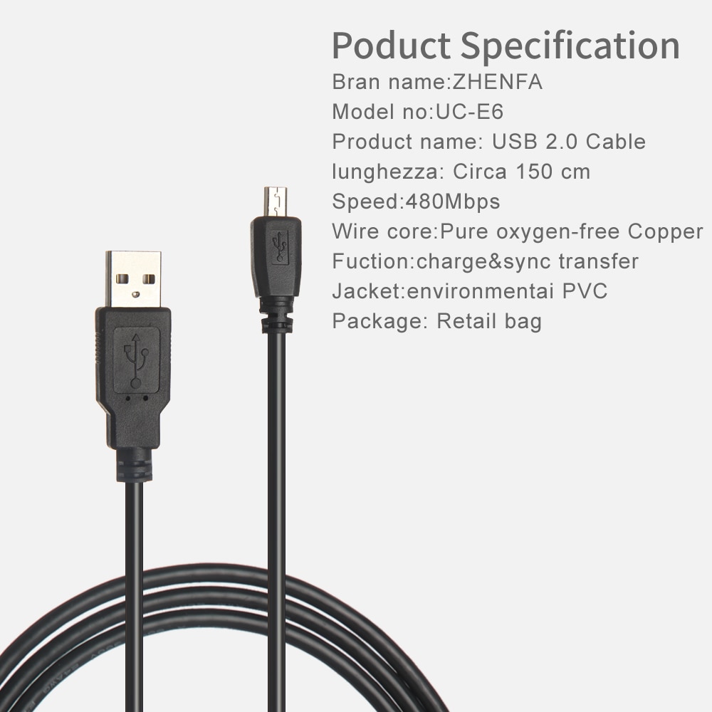 Usb datakabel dmw-usbc 1 til panasonic lumix kamera dmc -g3 g5 g6 gf3 gf6 gf7 gh3 gm1 gm5 gx1 gx7 lf1 lx5 lx7 zs30 fs42 lz40 s2