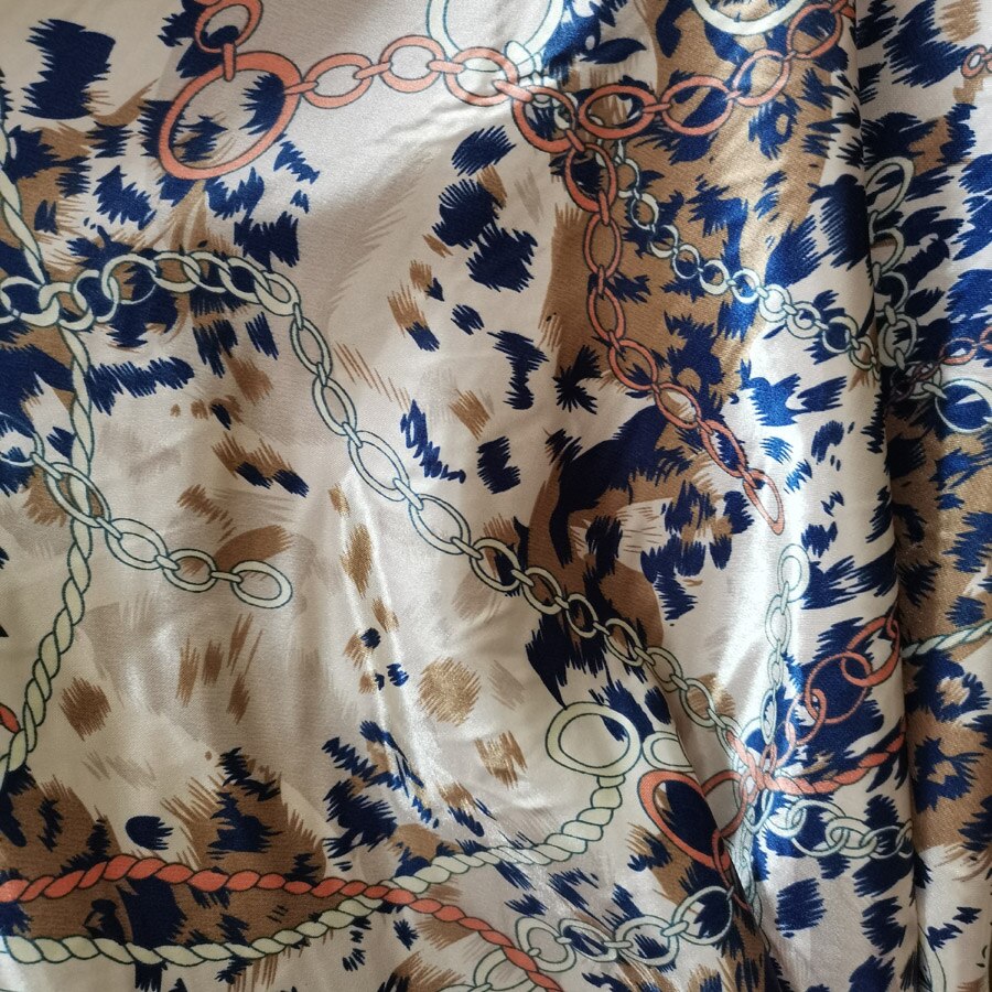 Satin stof kæde leopard print bånd materiale blank charmeuse polyester tilda tørklæde materiale: 6