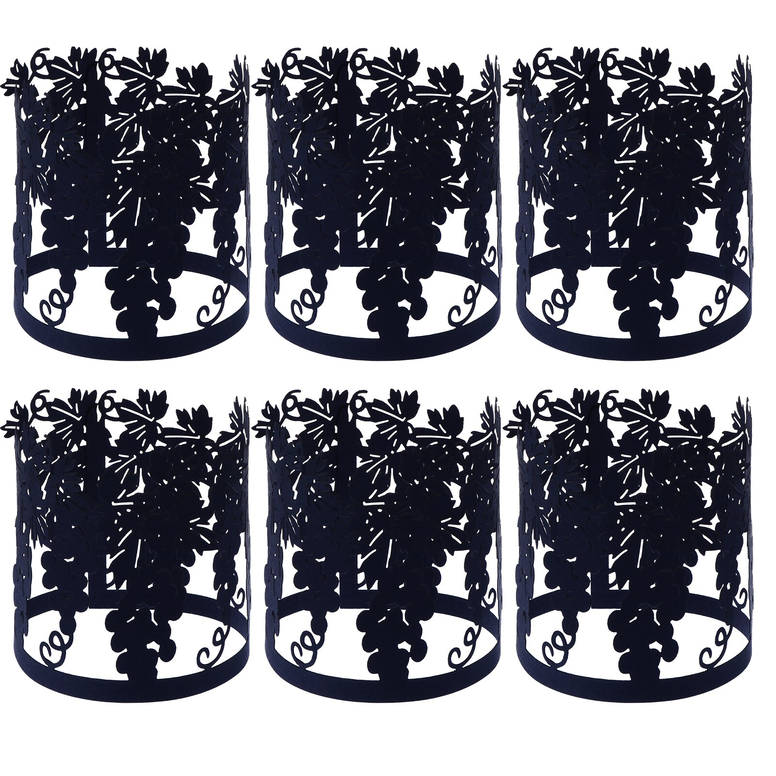 50pcs Candle Wraps Decorative Light Shades Black Cylindrical Lamp Enclosures