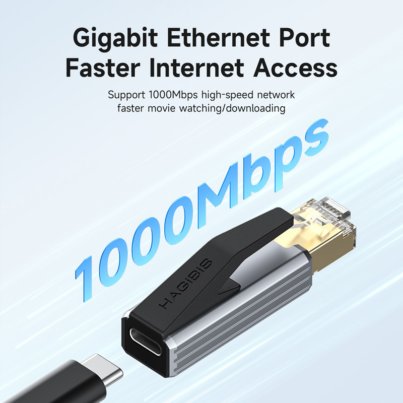 Hagibis usb-c to ethernet adapter , 1 gbps, gigabit usb-c female to  rj45- males, network converter for macbook pro, iphone 16 , ipad, xps