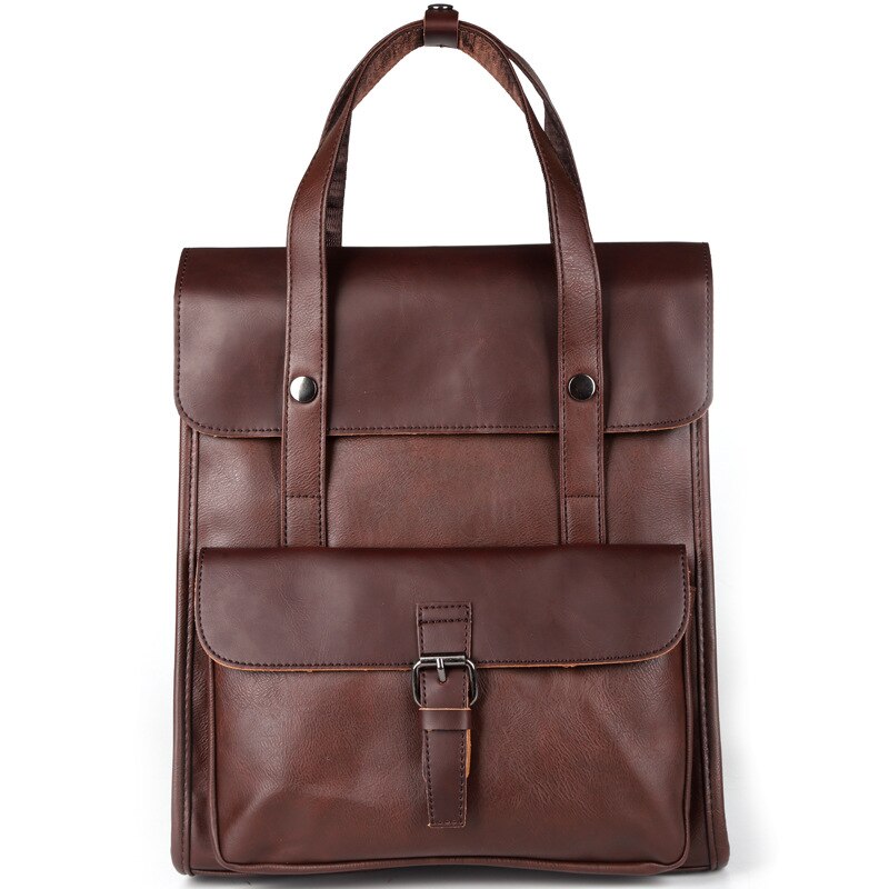 Neue männer Große Kapazität Rucksack jugendlich Schüler Tasche Männer Reise Rucksack Jahrgang Daypack Frauen PU Leder Laptop Taschen Mochila