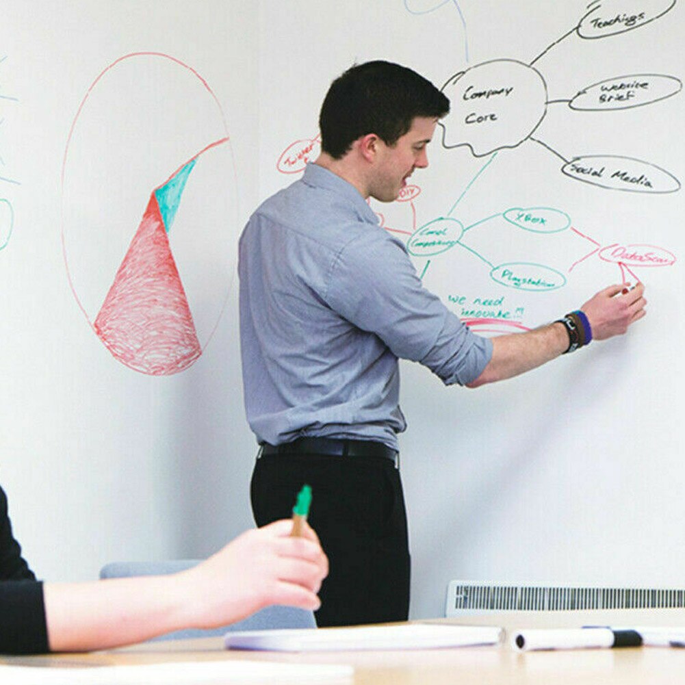 Newly Reusable Roll Up Black/White Board Stickerboard Drawing Painting Board