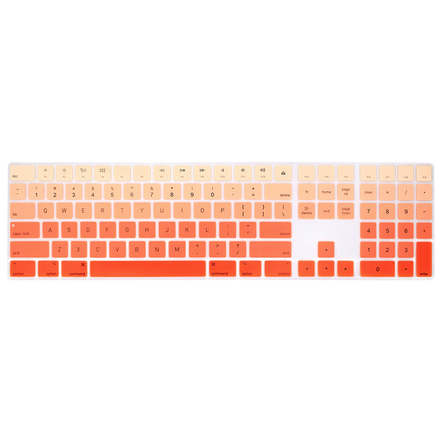 Magic Keyboard with Numeric Keypad MQ052LL/A A1843 Soft Silicone Skin Keyboard Cover For Apple Magic Keyboard: Red