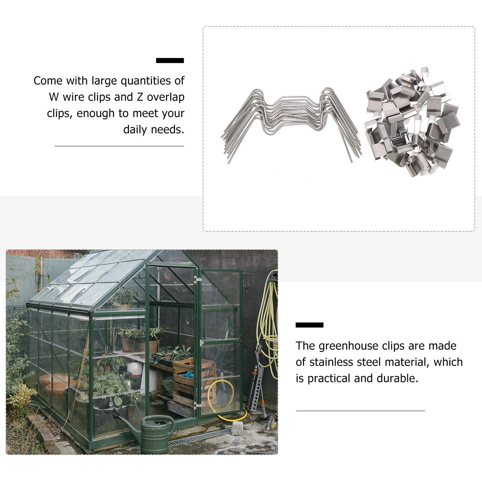 100pcs Greenhouse Glazing Z Overlap Clip Glazing Z Overlap Clip Glass Pane Clip