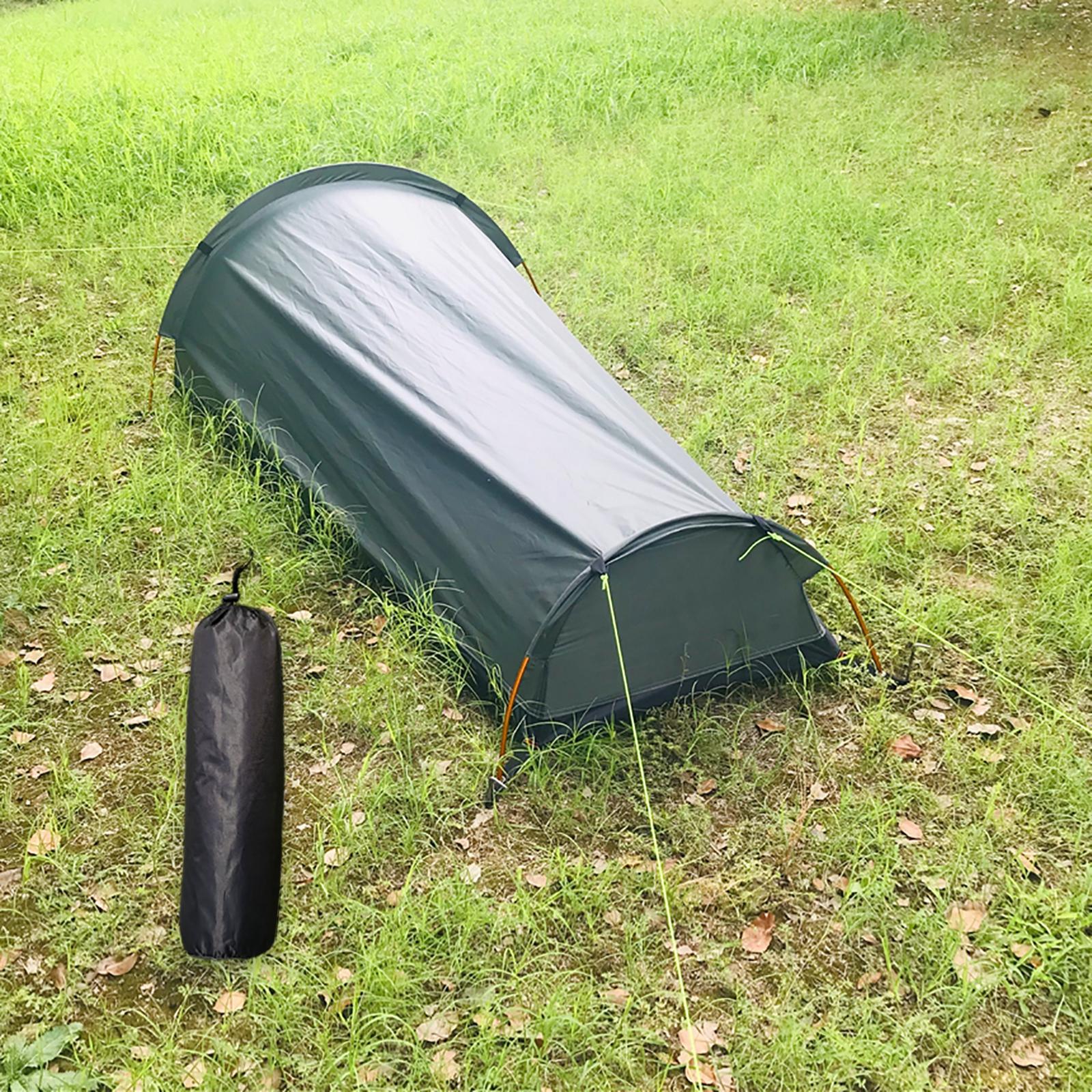 Camping Tent Waterdicht Outdoor Activiteiten Wandelen Enkele Persoon Vissen: Army Green