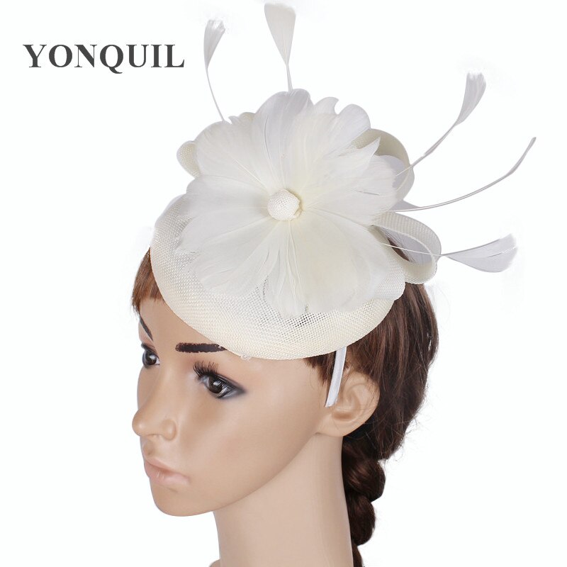 Fascinator Hoed - Veer Bloem Hoofdband Clip - 18cm - Vintage Klassieke Stijl - Dames Bruiloft Accessoire
