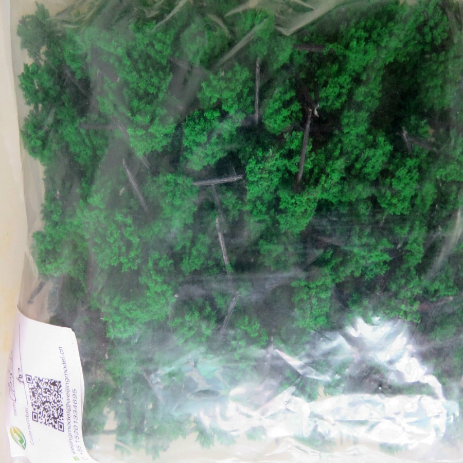 100pcs 3CM Miniature Green Plastic Scale Model Street Model Trees For Train Railway Architecture Scenery HO N OO Layout