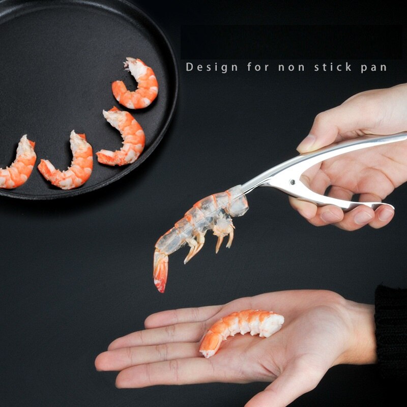 WBBOOMING Kitchen Specialty Tool Shrimp Peel Tool Stainless Steel Shrimp Edge Peel Tool Healthy Material And Rivet Connection