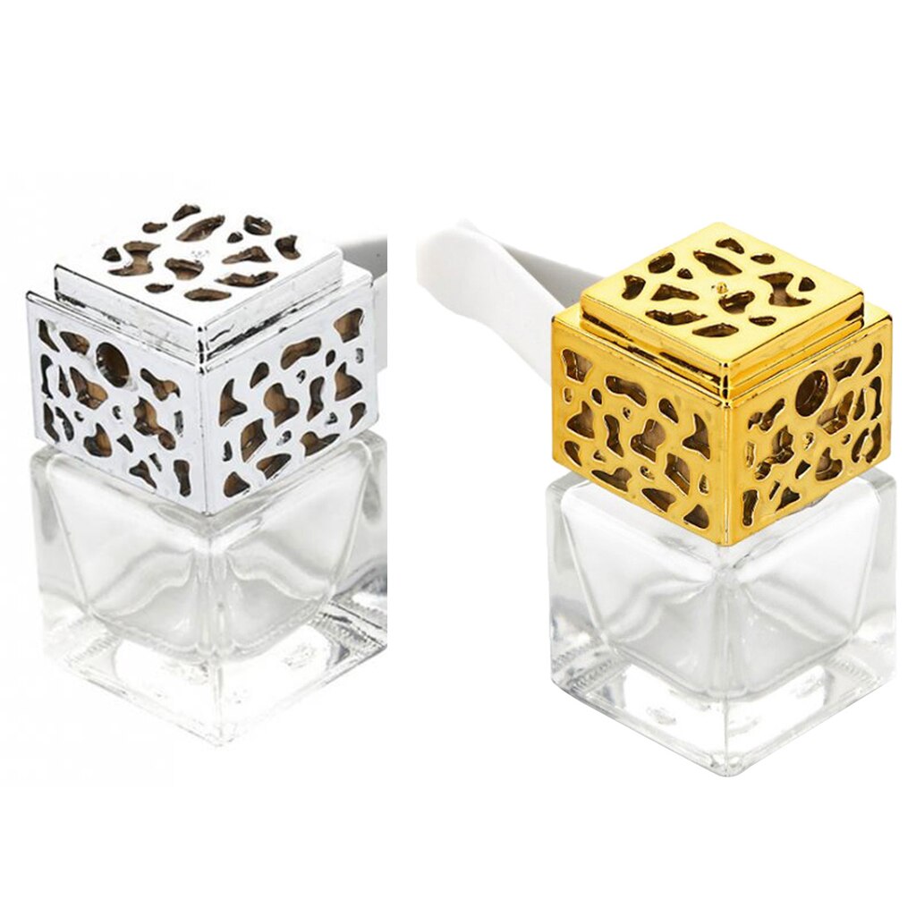 5ml glazen hervulbare lege flessen autofavorieten diffuser geuren oliën geurverstuiver luchtverfrisser accessoires set: 2 stuks - een