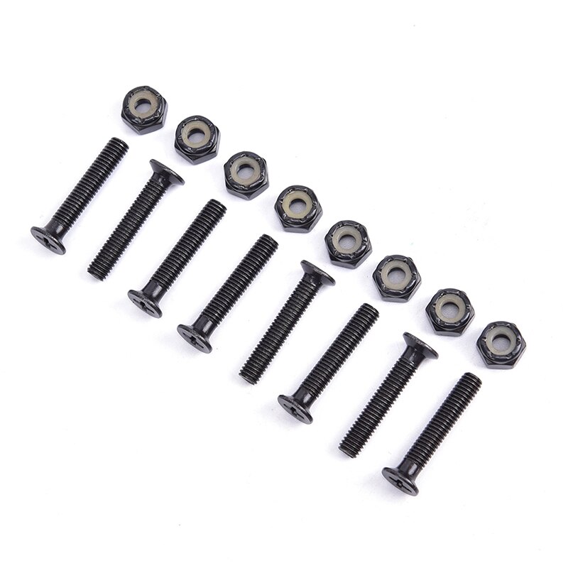 Pack of Skateboard Longboard Hardware Mounting Bolts Set Carbon Steel Screws