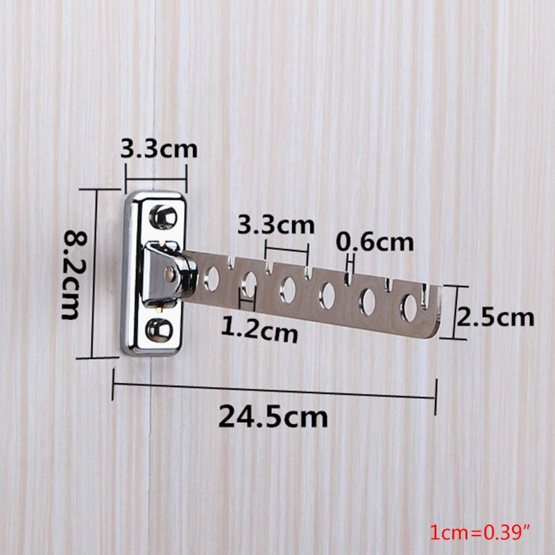 Stainless Steel Folding Wall Mount Hanger Retractable Clothes Drying Rack M68E