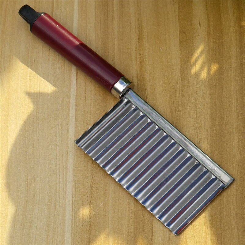 Französisch Braten Cutter Edelstahl Kartoffel Wellig Eingefasst Cutter Messer Küche Gerät Gemüse Obst Kartoffel Schäler Kochen Werkzeuge