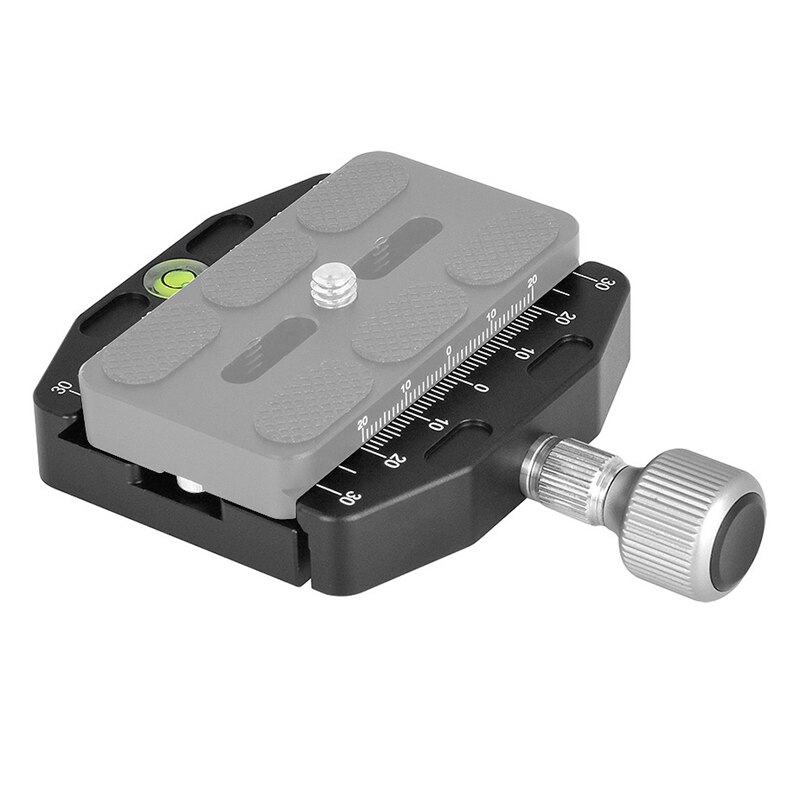 CL-70N Aluminium Quick Release Qr Plate Klem 3/8-Inch Met 1/4-Inch Adapter & Bubble Level Voor arca Swiss Benro