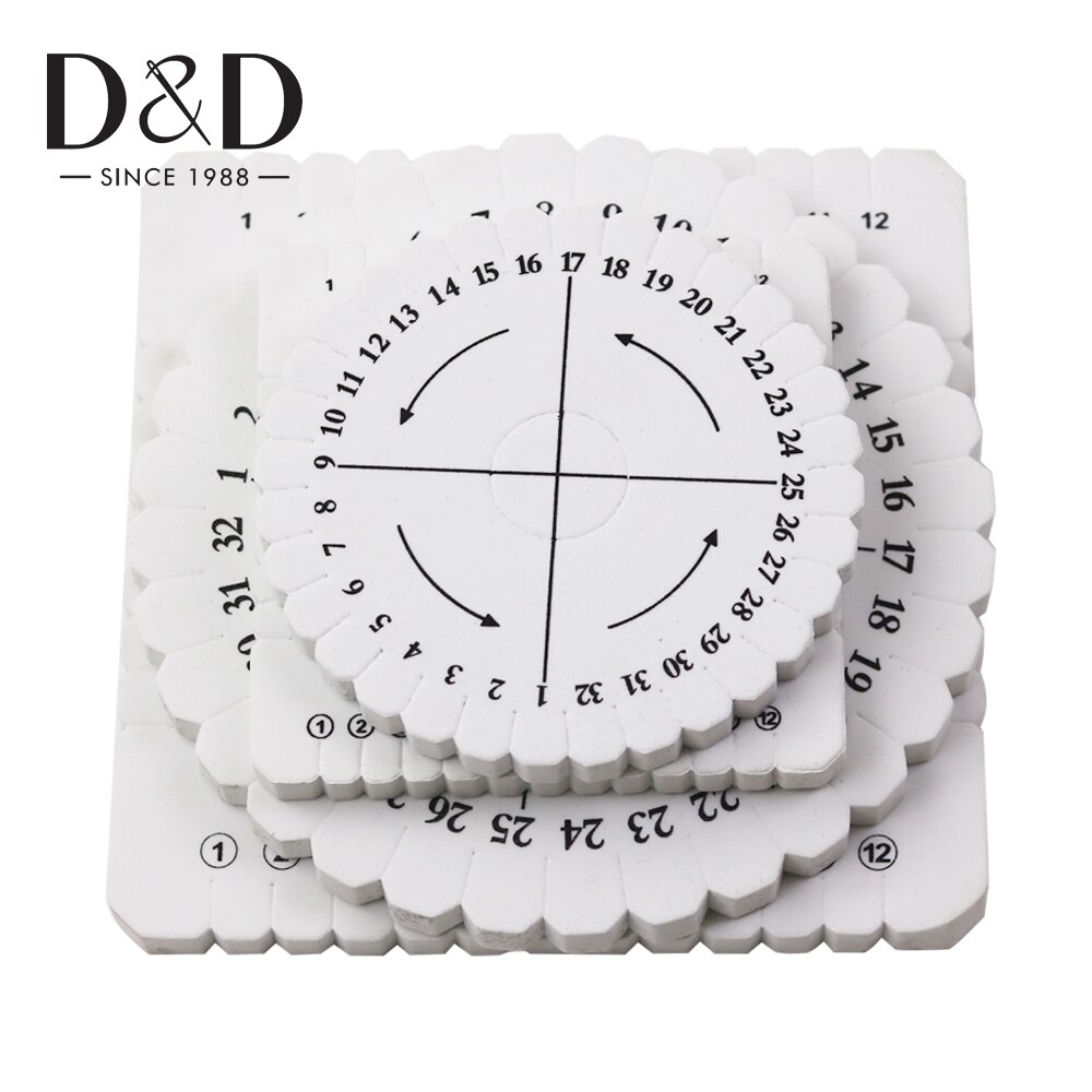 4Pcs/ Set Bracelet Knitting Kumihimo Disc Disk Tray Braided Rope Knot Round Square Handmade Craft DIY Tool Jewelry Desgin Board