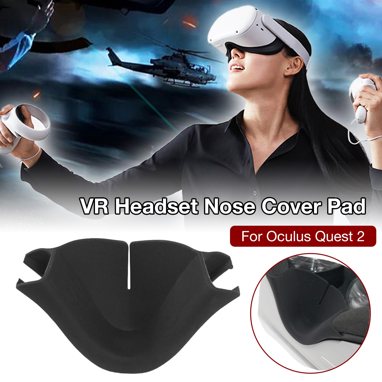 Siliconen Licht Blokkeren Nose Cover Pad Voor Oculus Quest 2 Vr Glazen Shading Cover Kussen Ondersteuning Houder Vr Accessoires