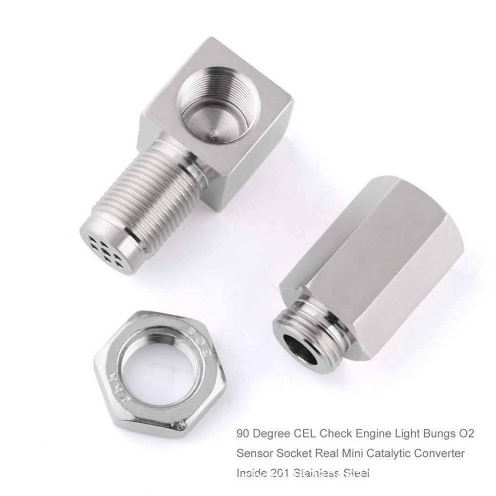 O2 Sensor Spacer Adapter Oxygen Sensor Extension Spacer extender CEL Eliminator Threaded M18x1.5 Bung Adapter CEL Fix