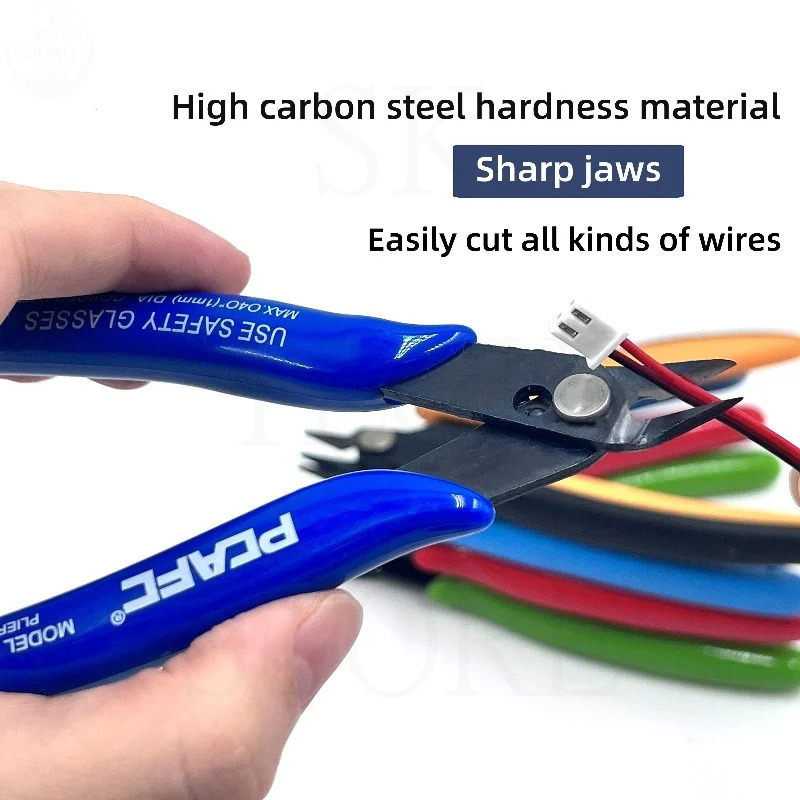 Draadknipper DIY Trimmer Diagonale Zijsnijden Kabeltang Rood Blauw Tang Hand Mini Knipt Flush Nipper Trimmer Handgereedschap