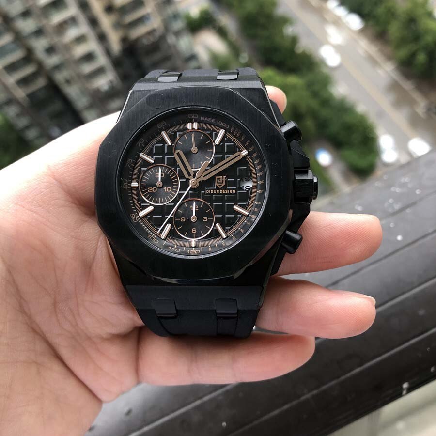 Didun Horloges Mannen Luxe Horloges Heren Staal Quartz Horloges Mannen Dress Bedrijvengids Horloge Lichtgevende Horloge 30M Waterbestendig: VDBBR
