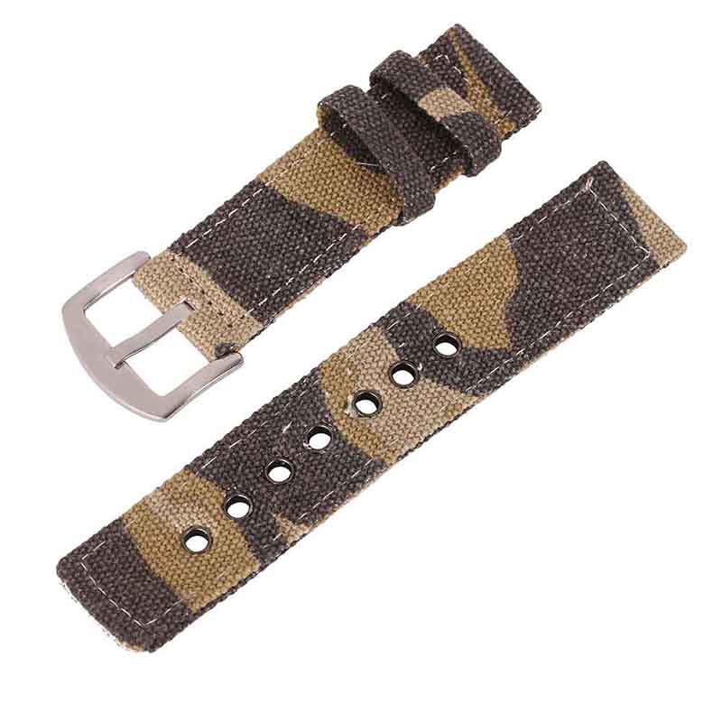 / 18mm 20mm 22mm 24mm Canvas Camouflage Watch Band Strap For Men Women Watches Belt Accessories Wrist Watch Bracelet: Multicolor / 18mm