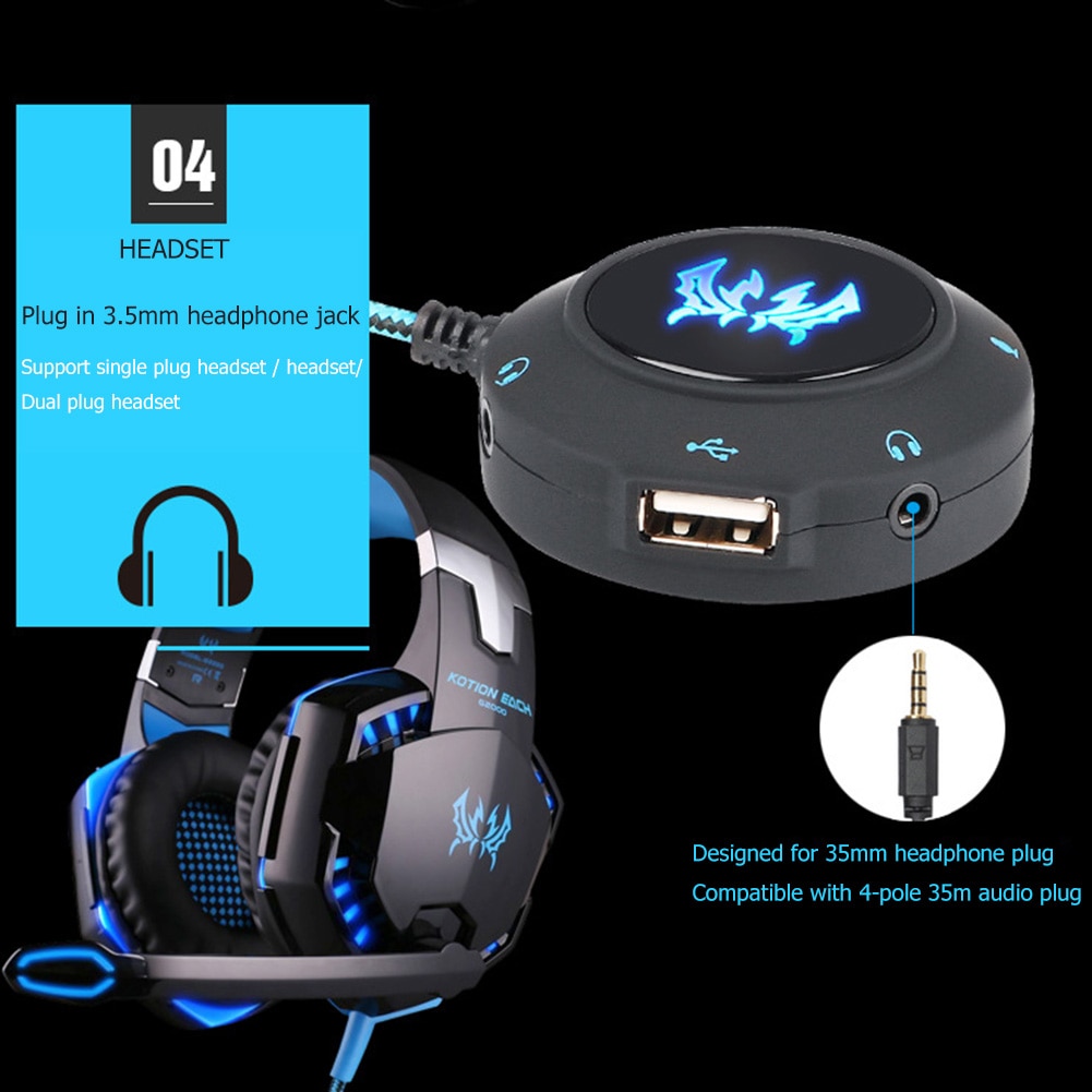 S2 USB Sound Card HUB Stereo Headphones Mic Adapter External Audio Converter Splitter External Audio Converter