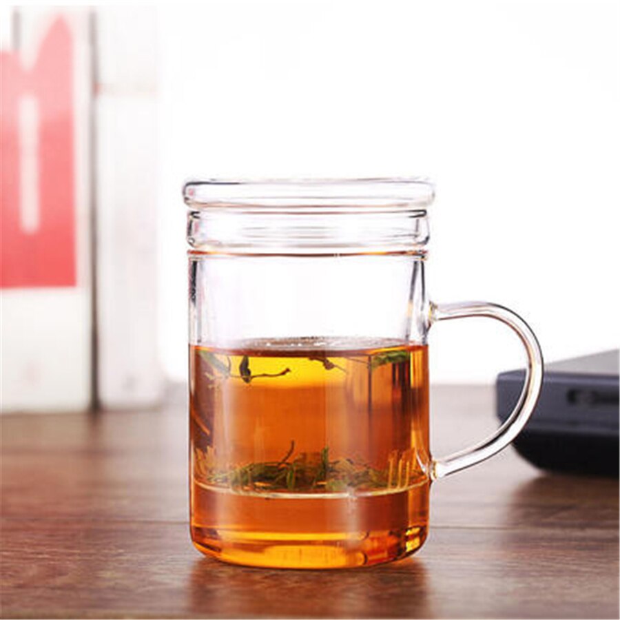 Café Transparent DDQ116 de tasses de thé de Fincan d'eau de cruche en verre d'eau plus épaisse avec l'infuseur