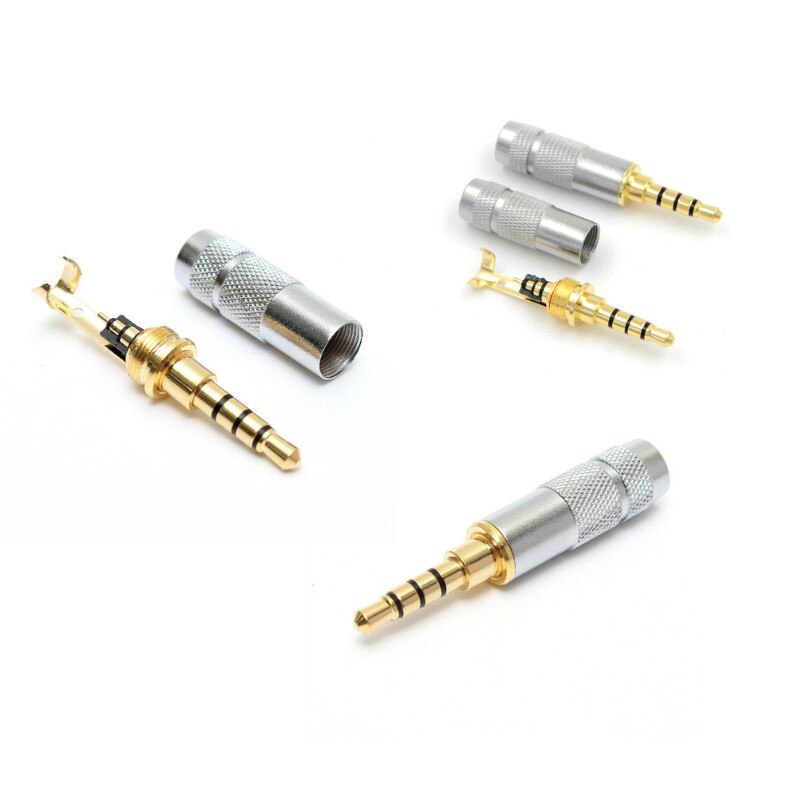 1pc 3,5mm Stecker 4 Pole 3,5mm Stereo Kopfhörer Stecker Jack Audio Lote Stecker