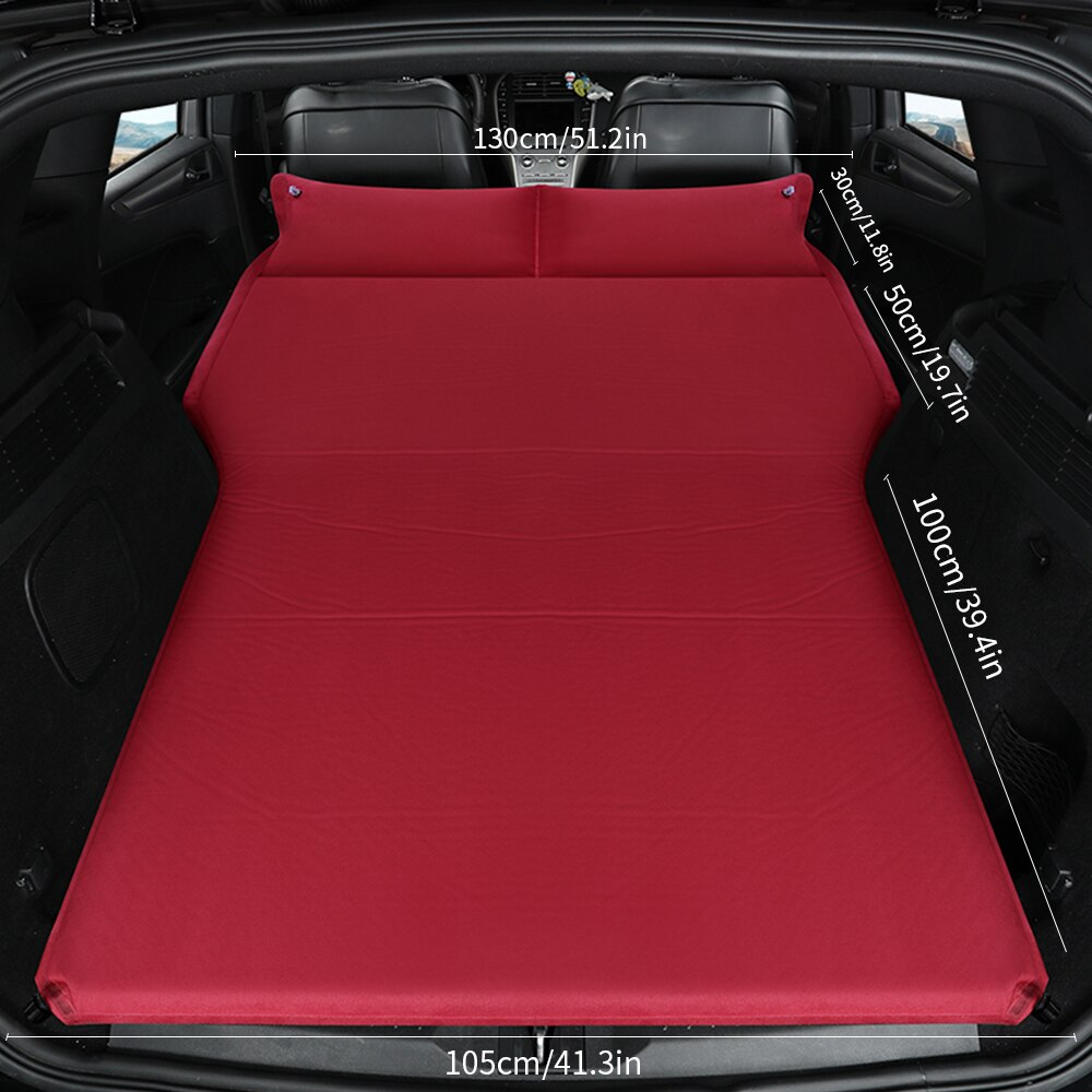 Special offer Car Mattress SUV Automatic car inflatable bed SUV air mattress rear travel bed SLEEPING MAT: suede-claret-red5cm