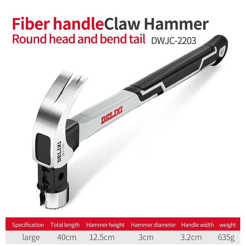 Hand Tool Magnetic Claw Hammer for Woodworking Automatic Nail Suction Hammer Multifunction Non-slip Shockproof Steel Hammer: 8