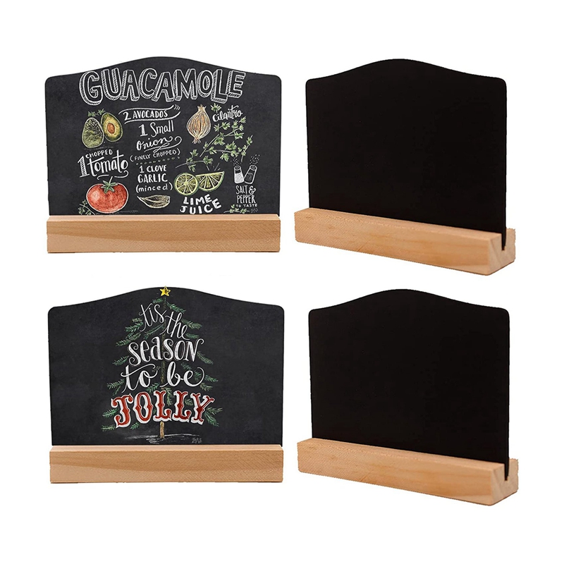 4 PCS Mini Chalkboard Signs for Chalk Sign,Food Labels Message Board Signs for Party Restaurant Wedding: Default Title
