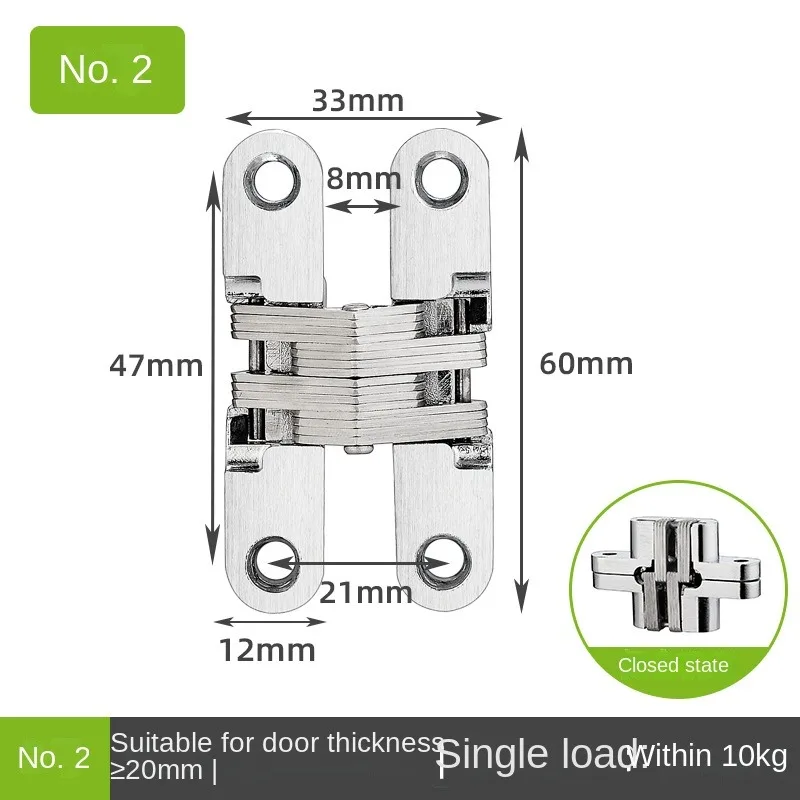 Verborgen poortscharnier Roestvrij staal Onzichtbare scharnieren Verborgen vat Houten kist 180 graden opvouwbaar Zwaar uitgevoerd Ingebouwd deurscharnier: Black
