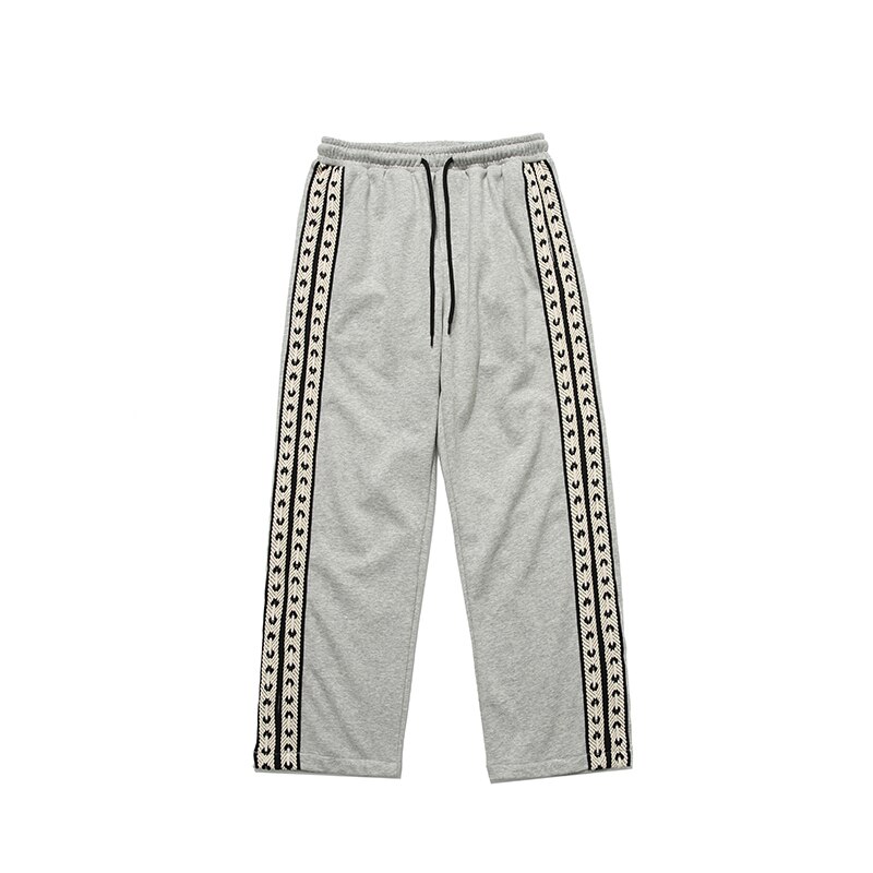 Pantalon de survêtement Hip Hop, Streetwear japonais, Jogging décontracté pour couple, pantalon Harajuku, printemps automne: M / Gray