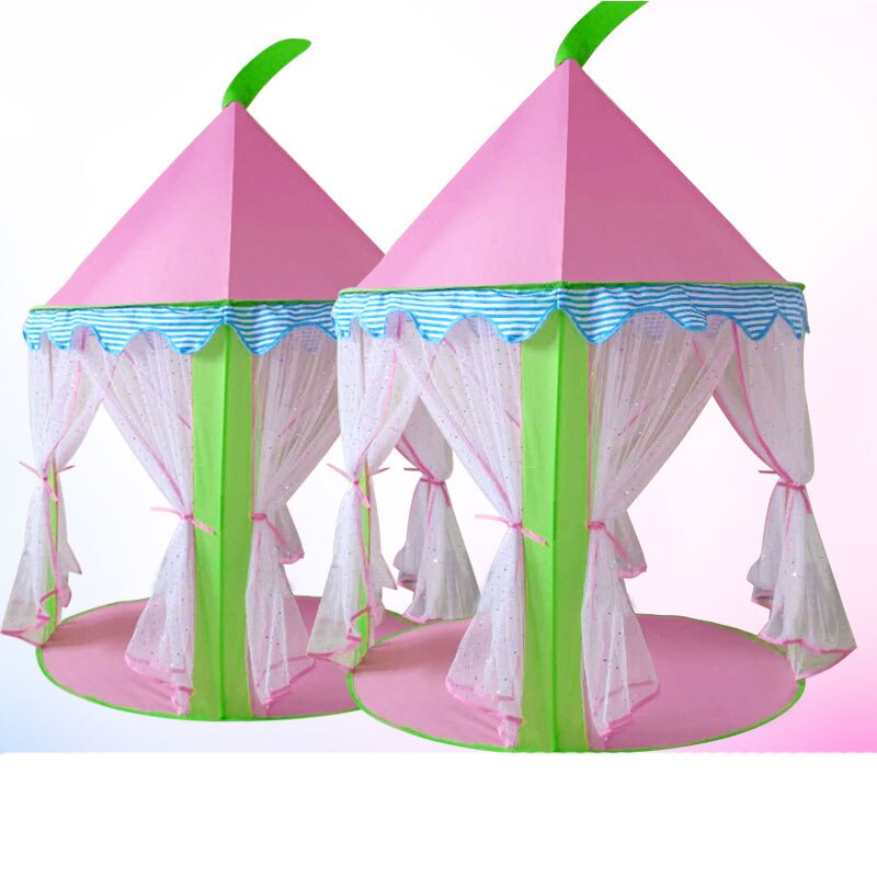 Kinder Zelt Klapp Tipi Mädchen Junge Rosa Spielen Haus Tipi Tragbare Zelte Prinzessin Schloss Aktivität Fee Haus