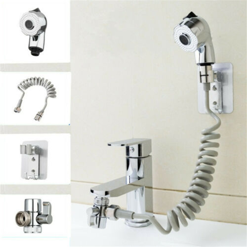 Badeværelse vandhane sprøjte sprinkler + base + slange + ventilsæt til håndvask vask tilbehør til badeværelset bruser vandhane filtreret vandhane